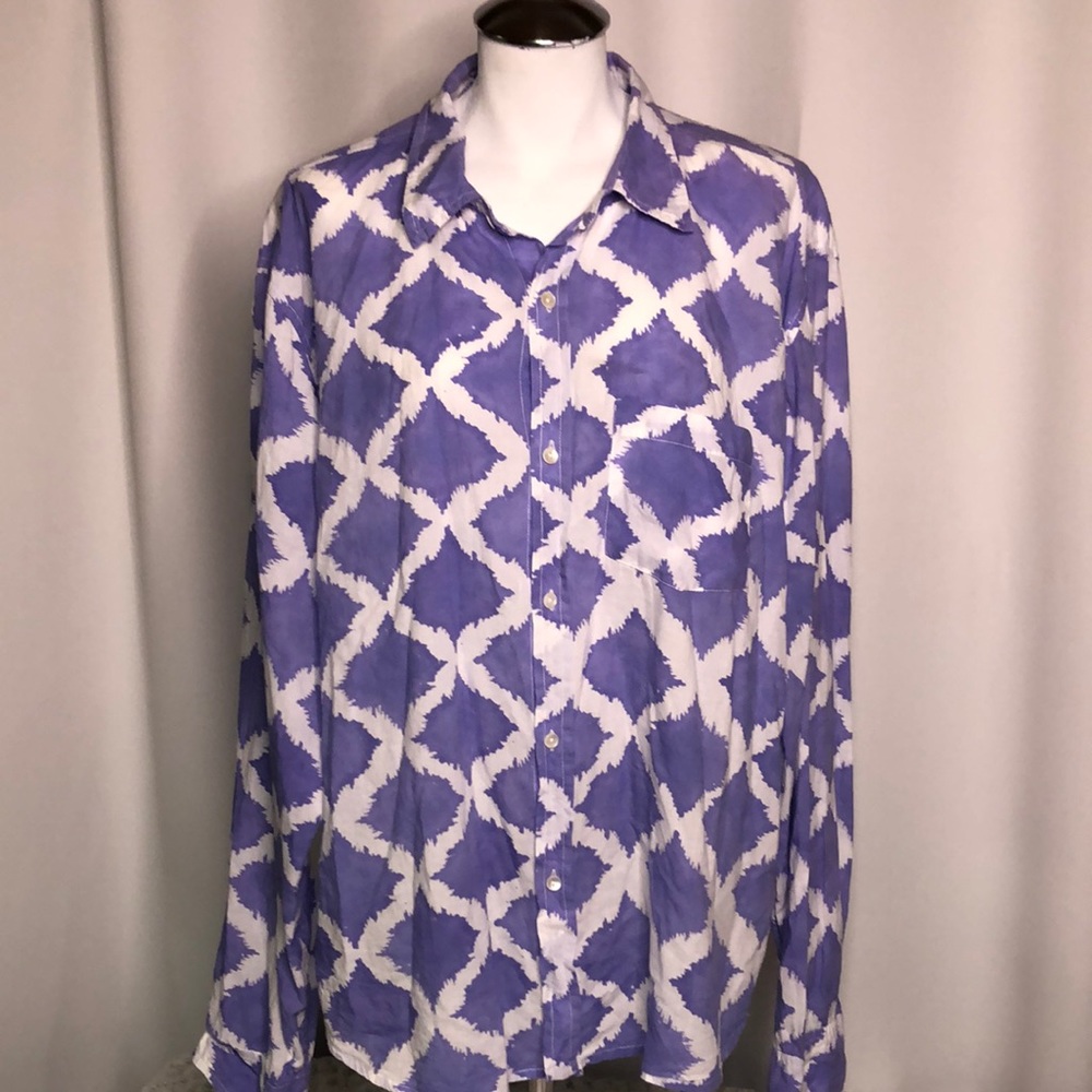 Roberta Roller Rabbit purple and White Blouse